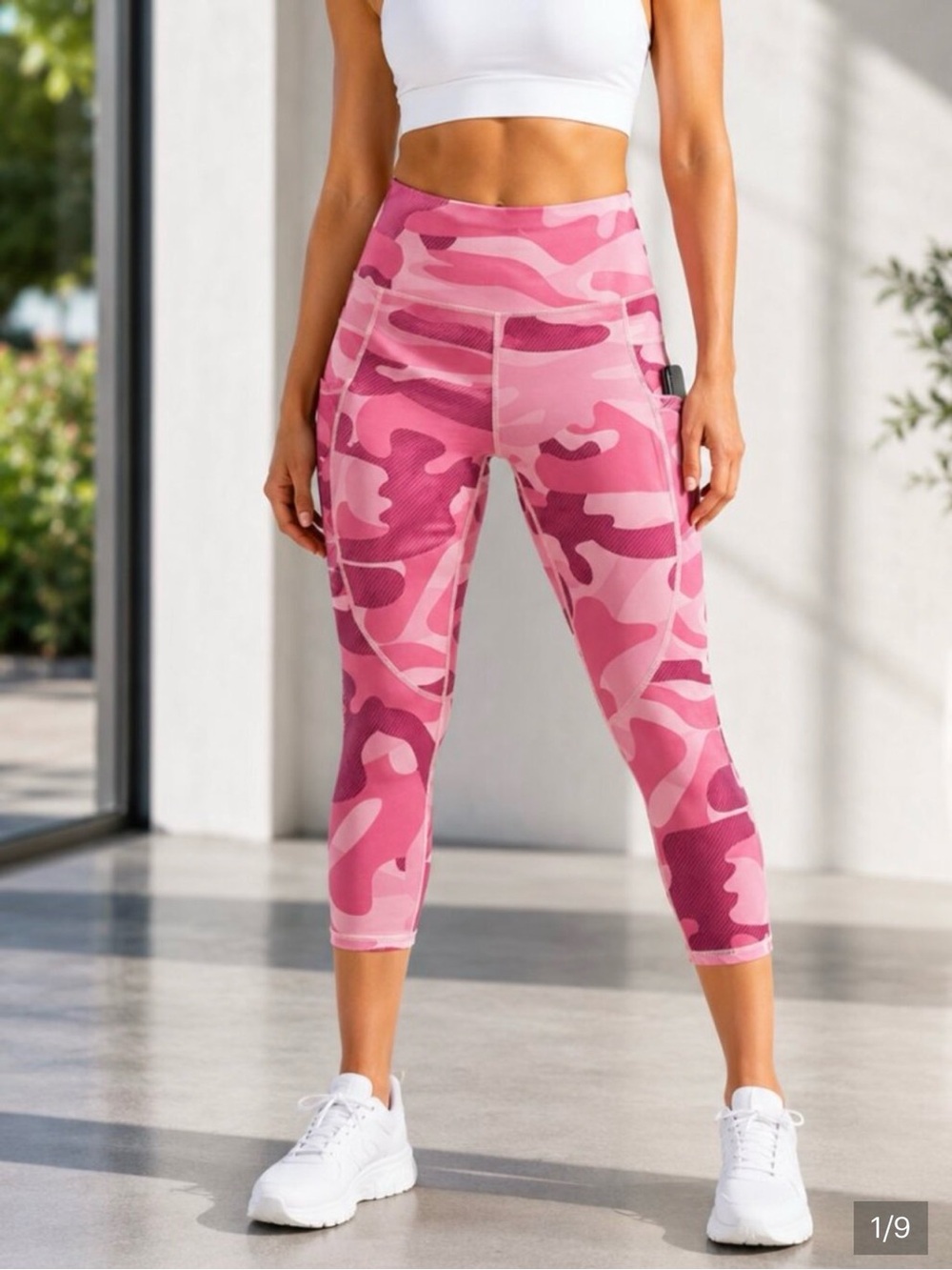 ZYIA Pink Camo Performance Leggings/capri